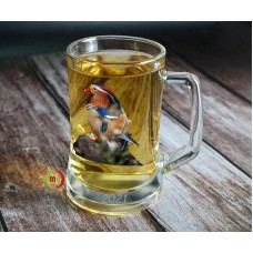 12oz Sublimation Coated Crystal Clear Glass  Munich Beer Mugs 2/pack